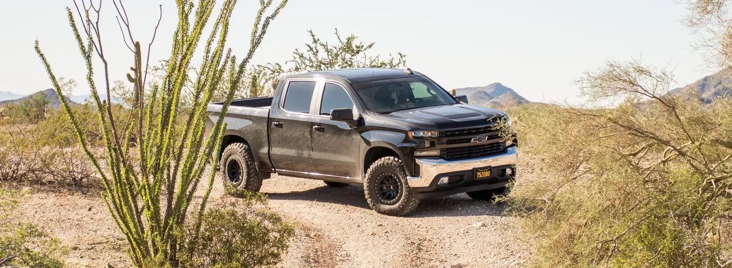 Chevrolet truck in the desert.