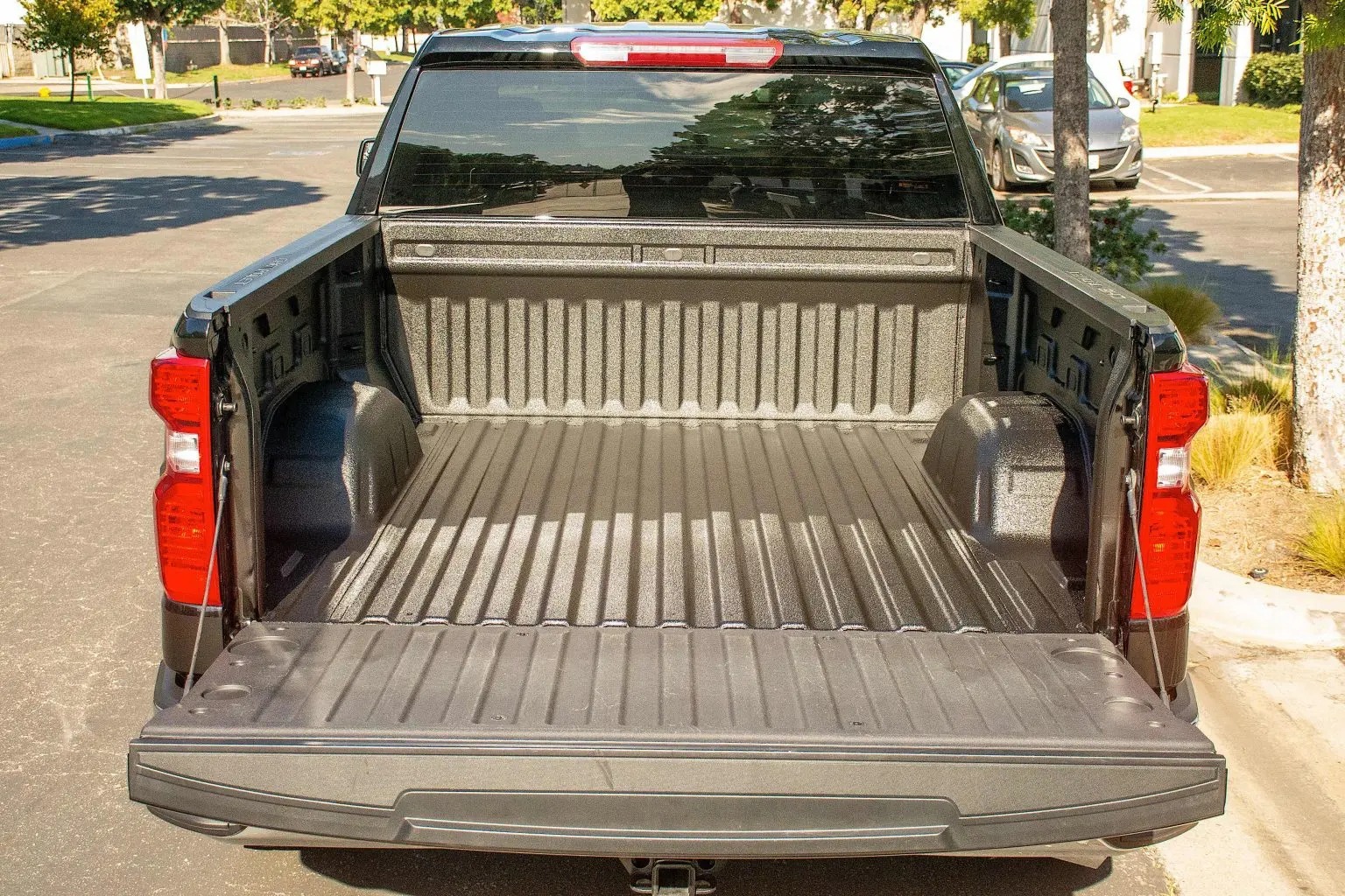 A truck bed coated with A Line-X Bedliner