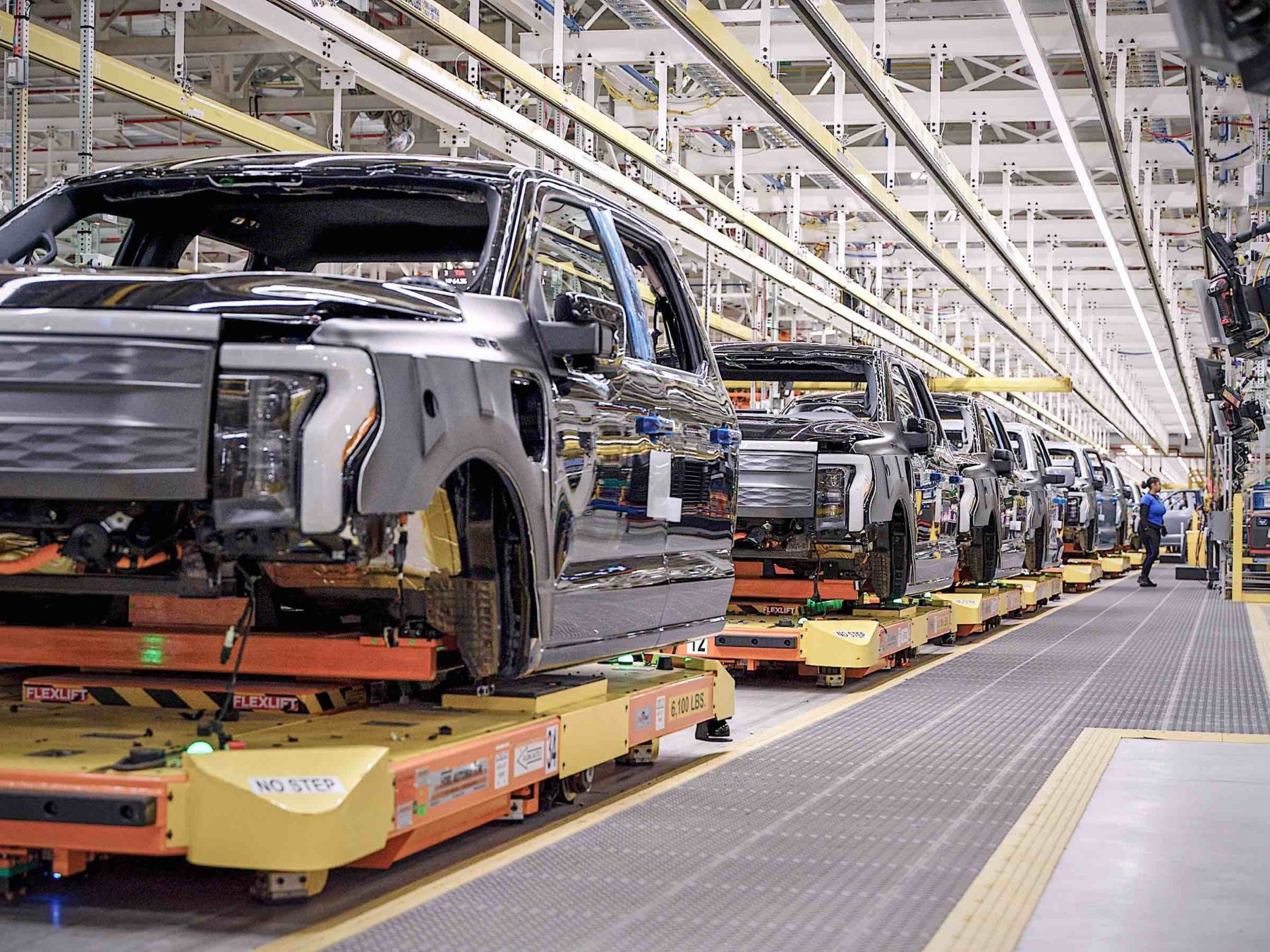 A ford F-150 assembly line.