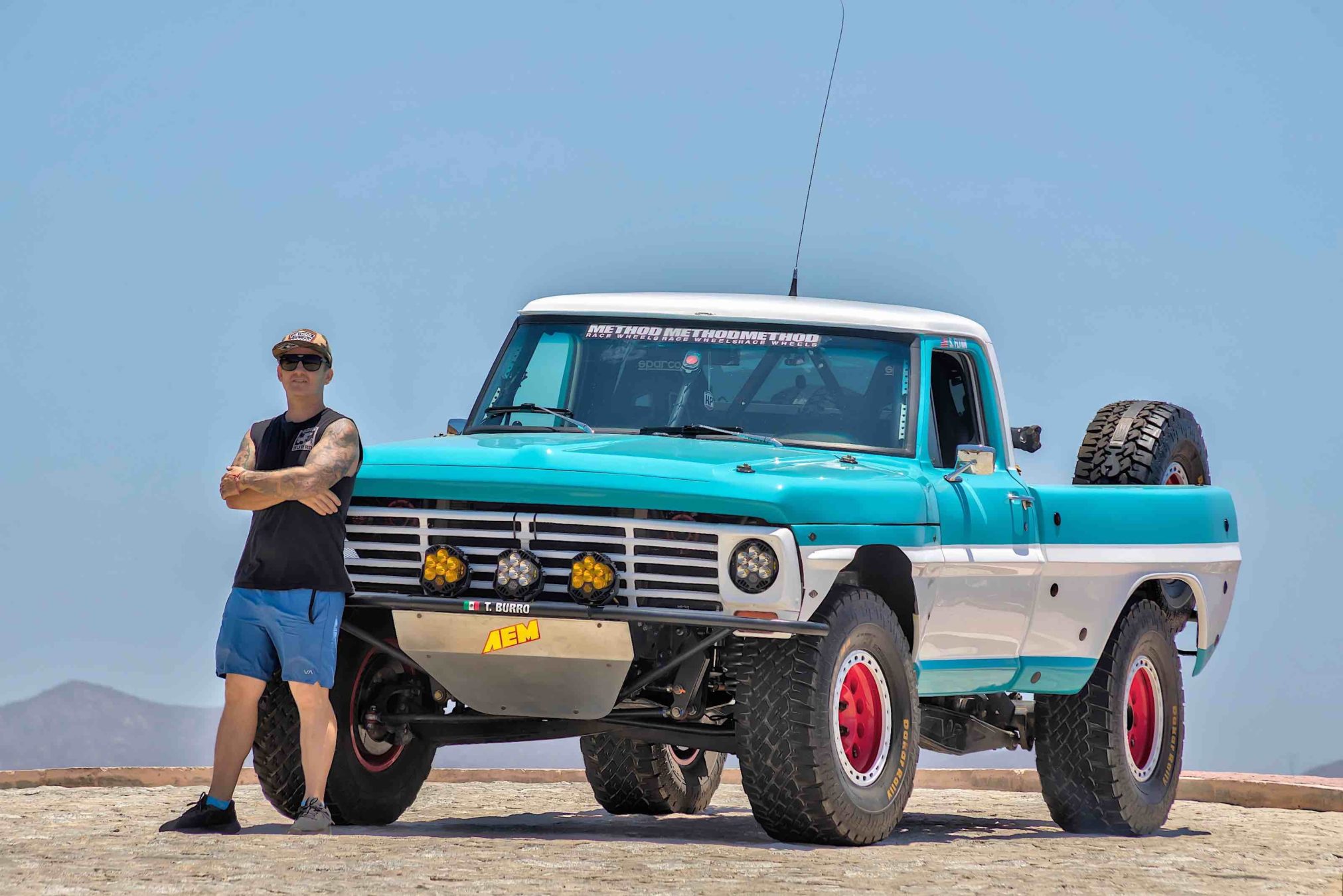 Trophy Burro’s Bucking Ford F100 and owner Simon Flynn