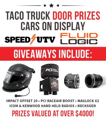 Taco Truck Door Prizes Cars on Display Speed UTV Fluid Logic