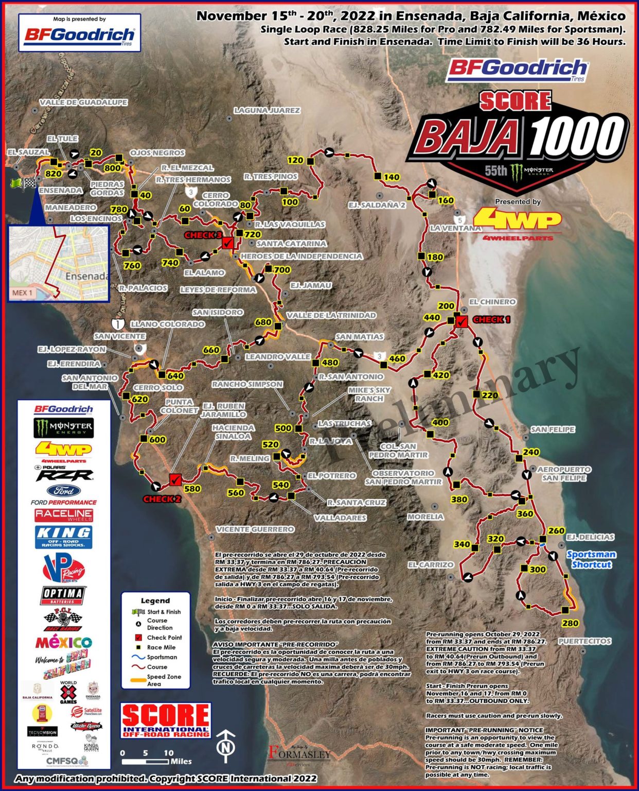 SCORE Unveils 2022 Baja 1000 Map OffRoad Expo